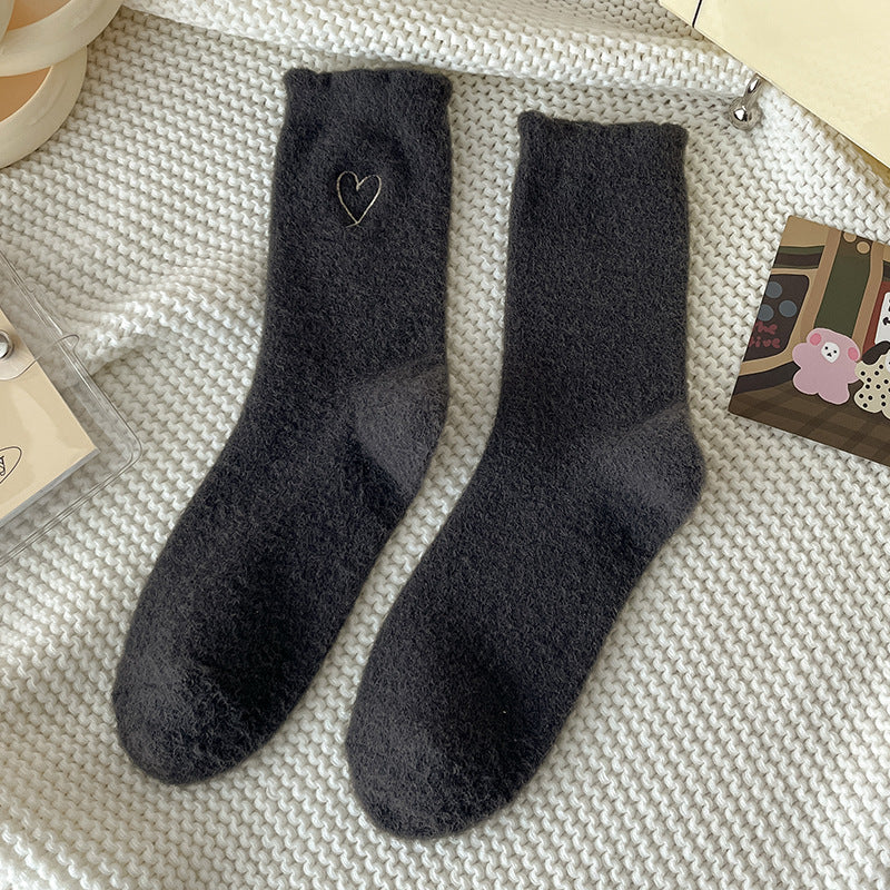 Gohobi Warm Velvet Heart Socks