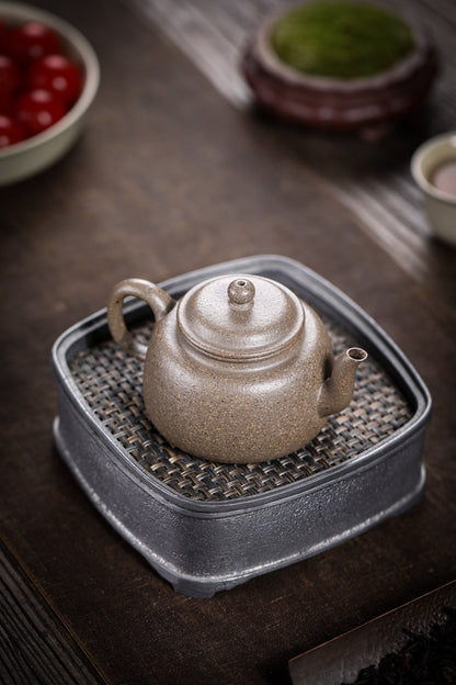 [Chingshui Tang 青水堂] Handmade Yixing Zisha Sandy Purple Clay Teapot – 170ml Original Ore Qing jiangpo Clay, Handmade Light Body with Built-in Filter, Traditional Chinese Purple Clay Teaware
