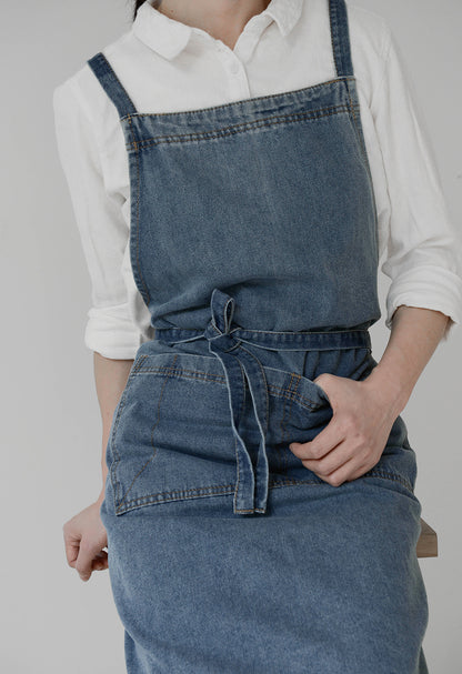 Gohobi Heavy-Duty Cotton Canvas Denim Apron
