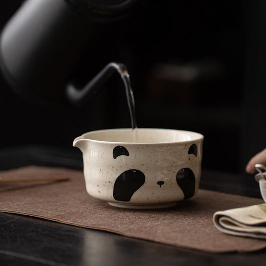 Gohobi Ceramic Matcha Set 045 Panda and Cat