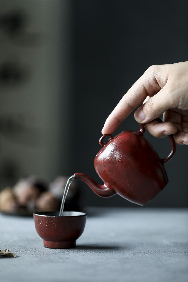 Gohobi Handmade Forbidden City Red Teapot