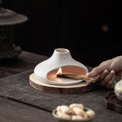 Gohobi Little Chimney Ceramic Aromatherapy Fireplace Burner