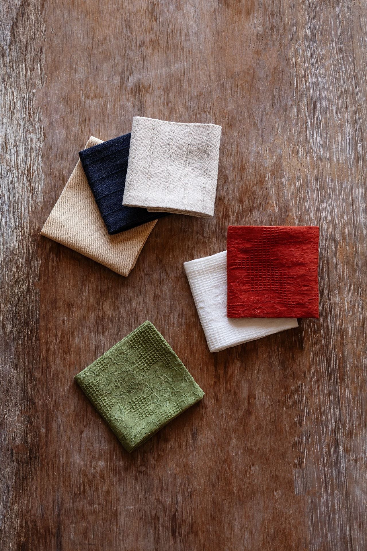 Torchon Gongfu double face en coton et lin gravé Gohobi