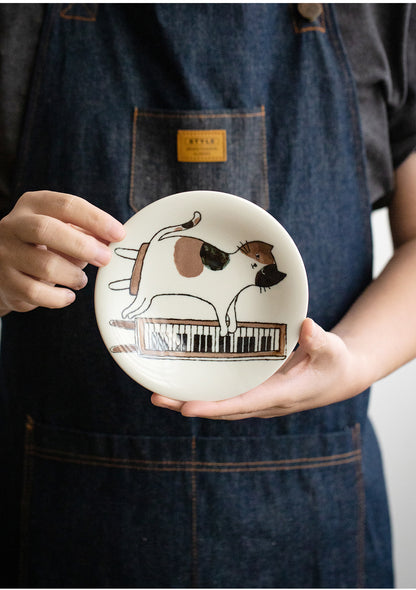 [Made In Japan] Gohobi Japanese Cats Plate