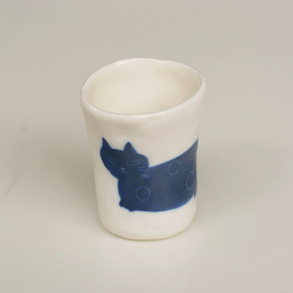 Gohobi x Little Diary Hand-Painted Cat Ceramic Coffee Cup