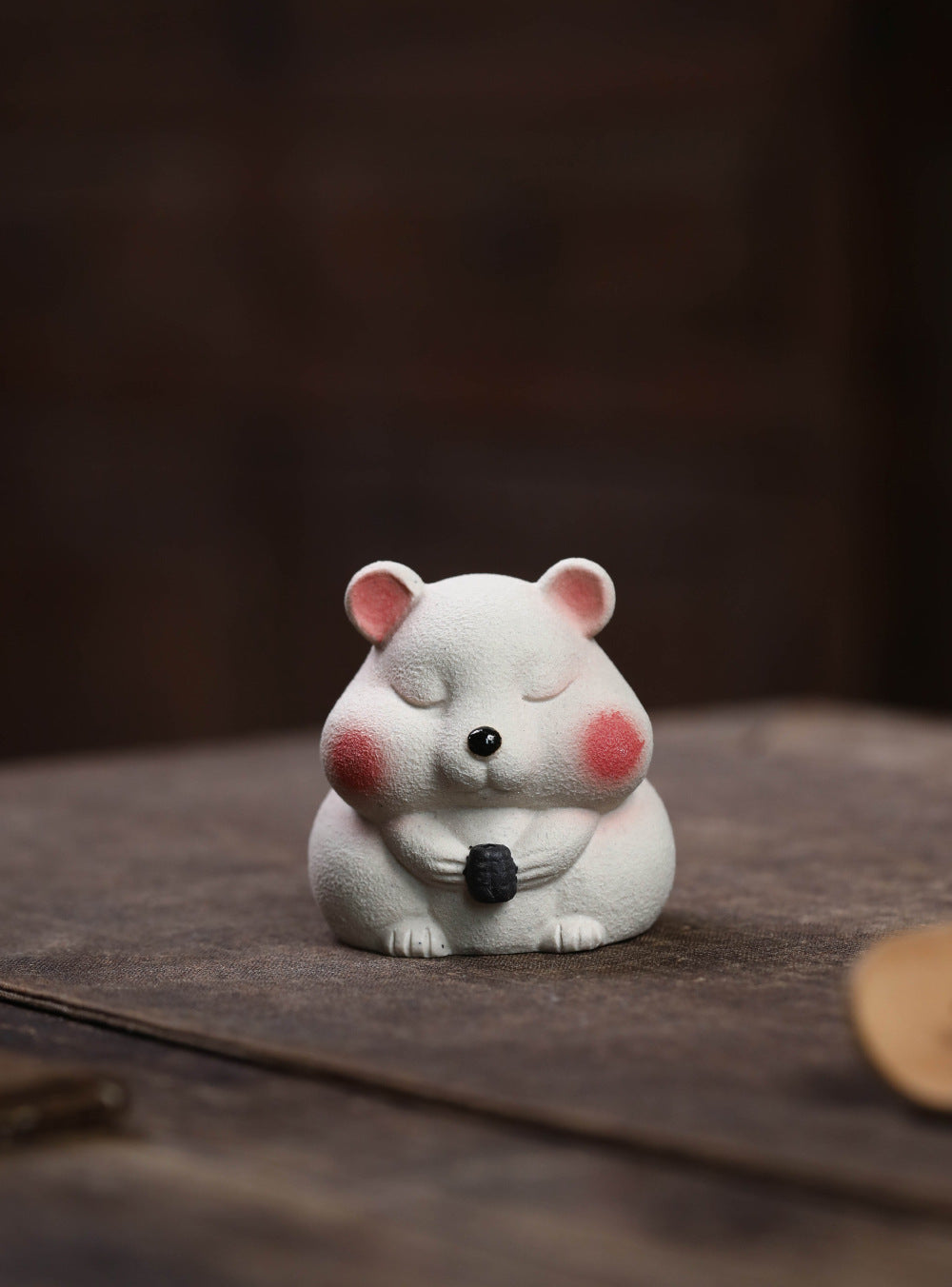 Gohobi Yixing Purple Clay Mouse Tea Pet – Handmade Lucky Ornament