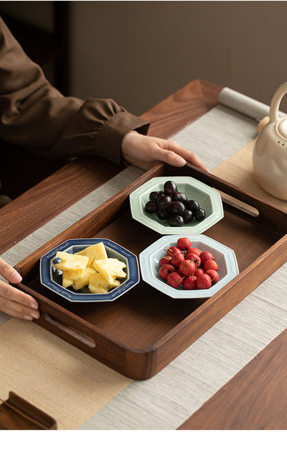 Gohobi Traditional Japanese Glazed Fruit Nuts Small Plate - Octagon 005