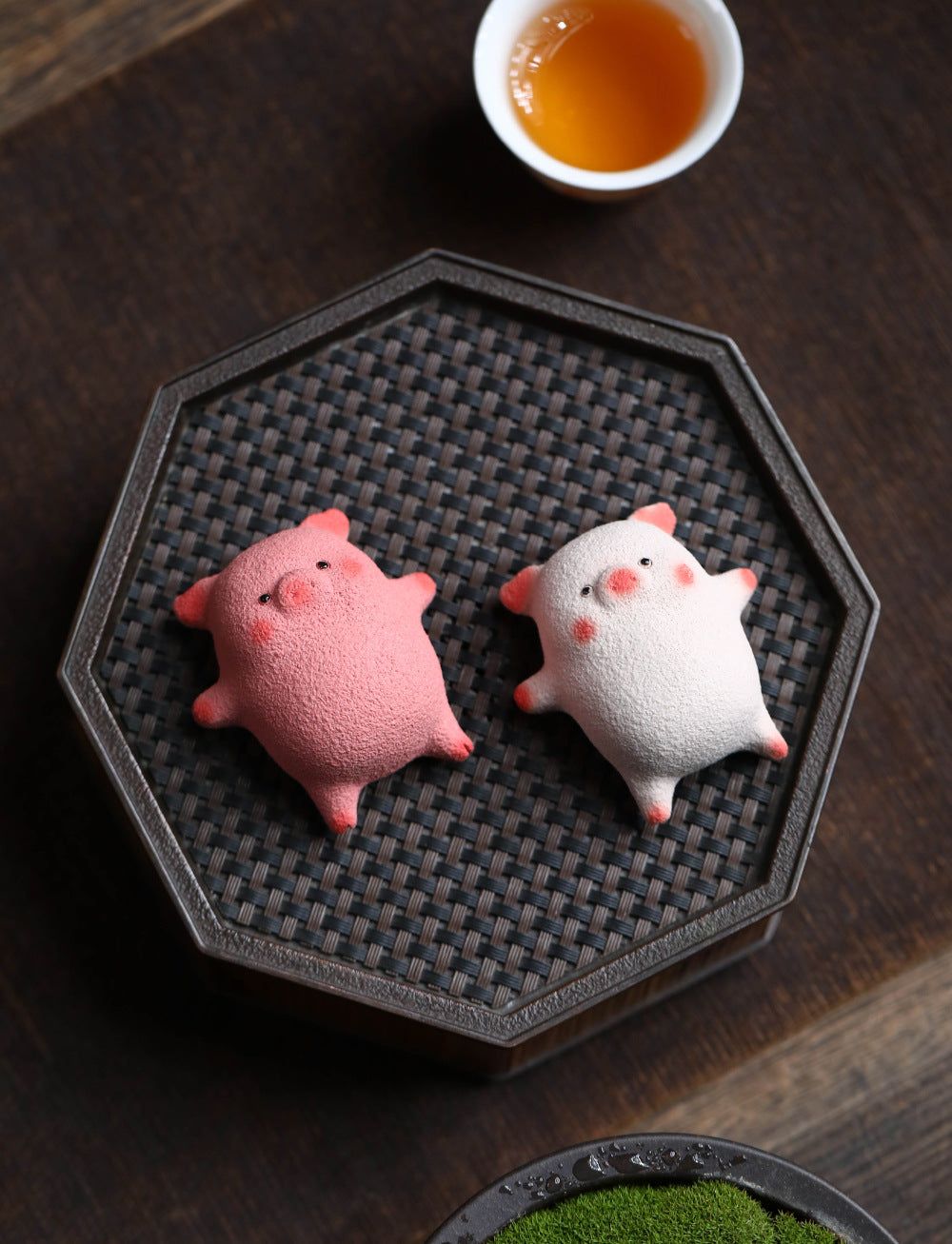 Gohobi Yixing Purple Clay Twelve Zodiac Pig Tea Pet – Handmade Sleeping Pig Ornament
