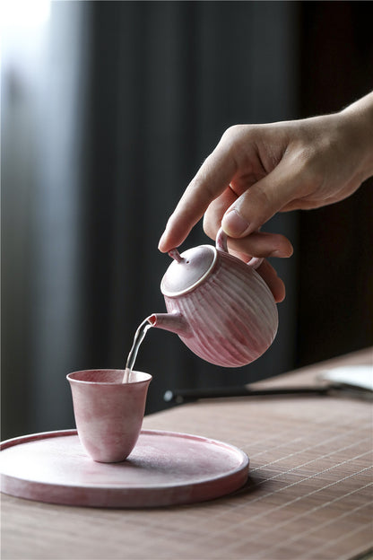 Gohobi Handmade Pink Paint Teapot