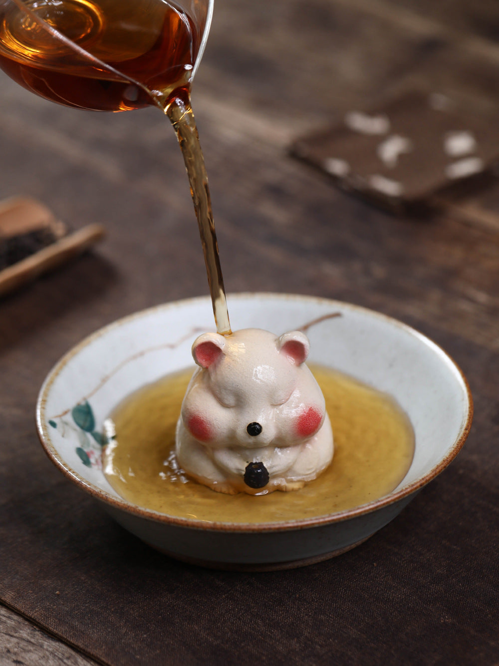 Gohobi Yixing Purple Clay Mouse Tea Pet – Handmade Lucky Ornament