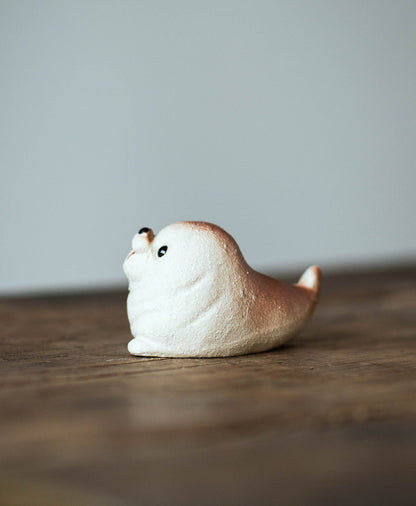 Gohobi Yixing Purple Clay Seal Tea Pet – Handmade Marine Animal Zisha Ornament
