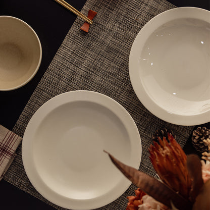 Gohobi Painted Gold Small-Foot Flat-Edge Plate