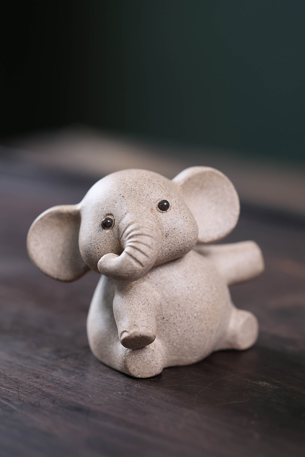 Gohobi Yixing Purple Clay Love Elephant Tea Pet – Handmade Lucky Ornament