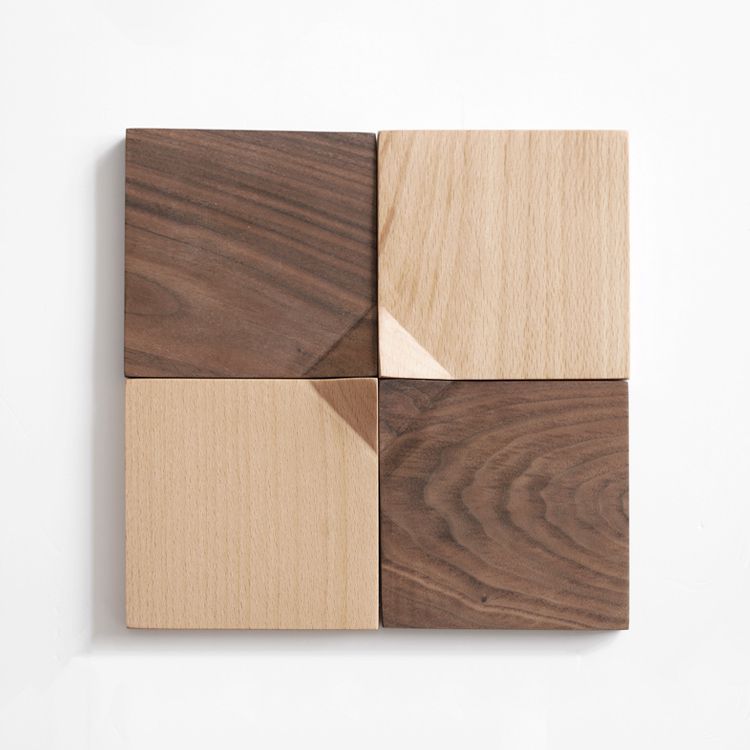 Gohobi Japanese Walnut Wood Angled Coaster