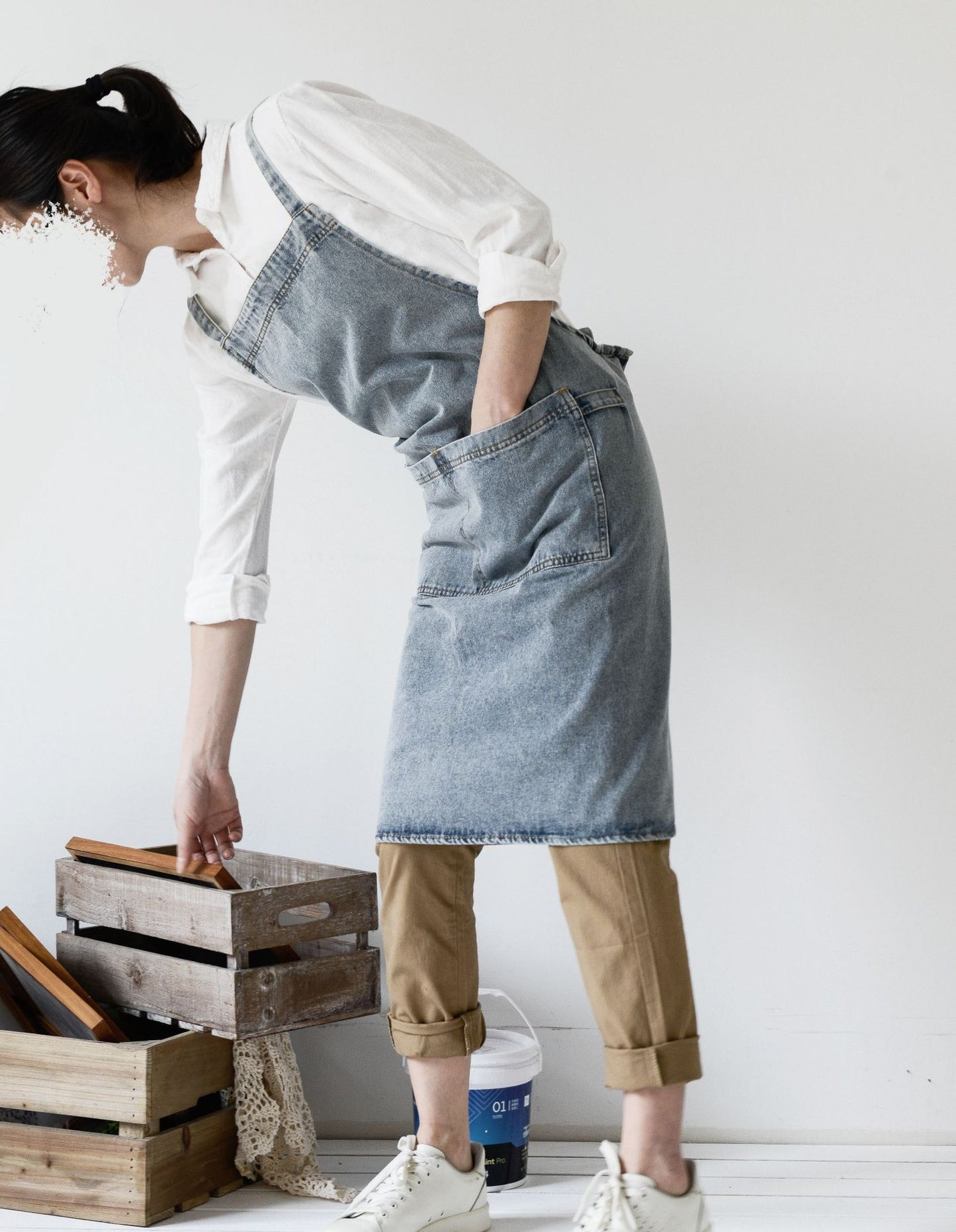 Gohobi Heavy-Duty Cotton Canvas Denim Apron