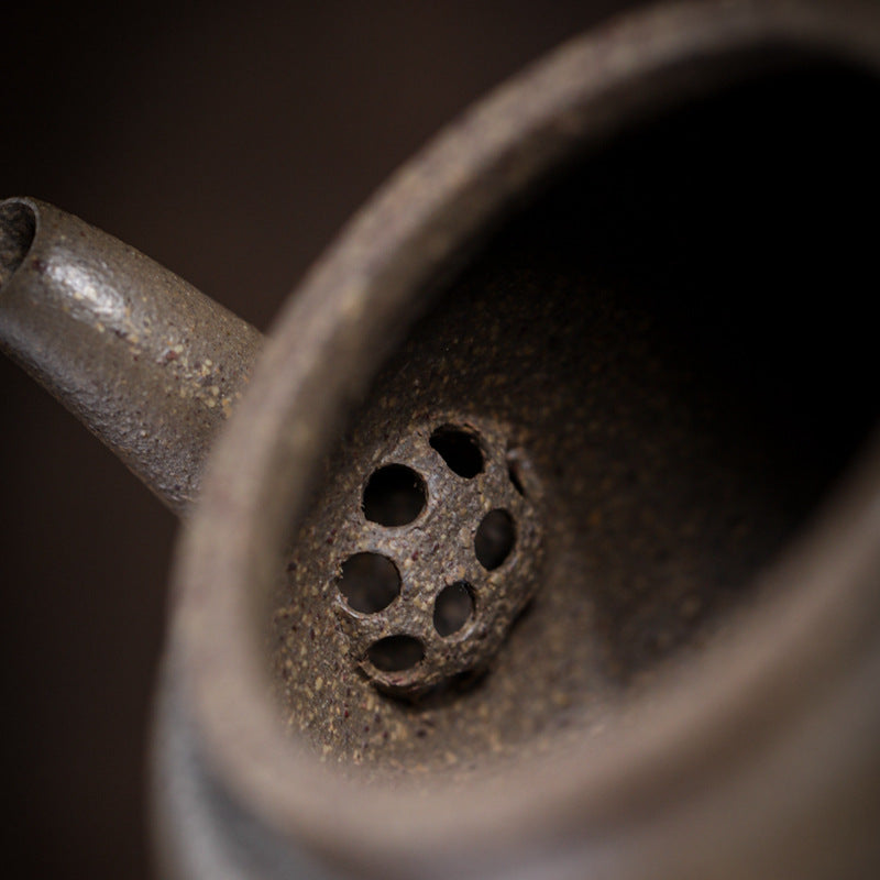 [Chingshui Tang 青水堂] Handmade Yixing Zisha Sandy Purple Clay Teapot – 170ml Original Ore Qing jiangpo Clay, Handmade Light Body with Built-in Filter, Traditional Chinese Purple Clay Teaware