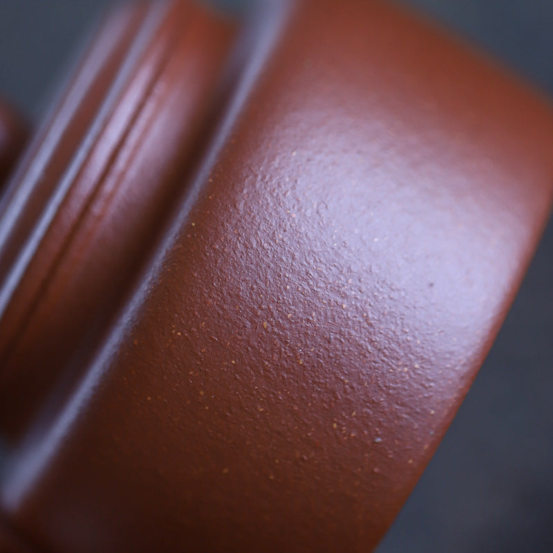 [Chingshui Tang 青水堂] Handmade Yixing Original Ore Sandy Purple Clay "Dezhong" Teapot – 150ml Zen-Inspired Home Brewing Teapot with Built-in Filter