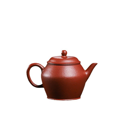 [Chingshui Tang 青水堂] Handemade Yixing Red Zisha Clay Teapot – 100ml Original Ore Zhuni, Traditional Weng-Style, Thin Body, Built-in Filter, Handmade Gongfu Teapot