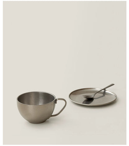 Gohobi Matte Double-Wall Stainless Steel Coffee Cup Set