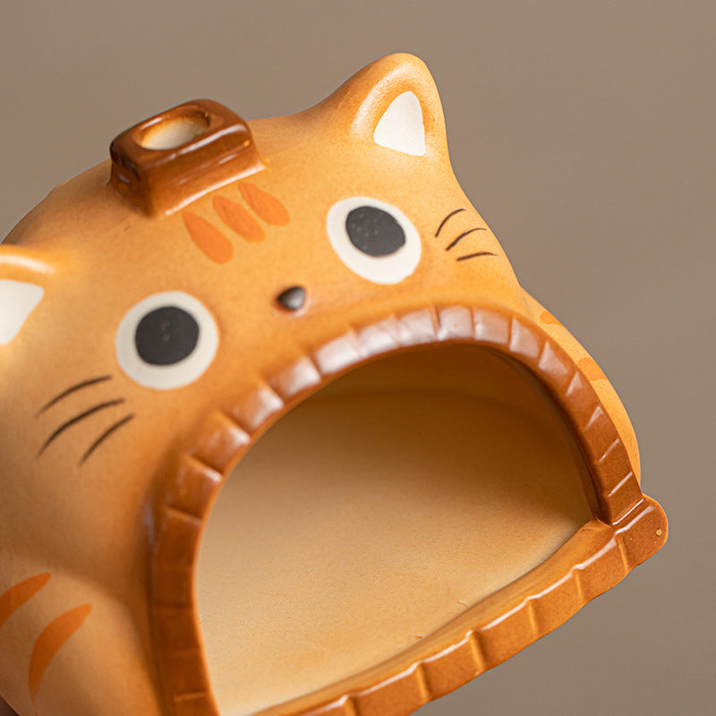 Gohobi Cute Cat Ceramic Aromatherapy Fireplace Burner