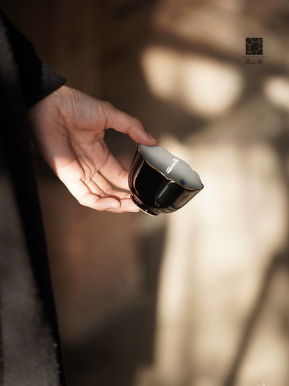 [賦山敘 x Gohobi] “Ink Bamboo & Crane” Kuikou Master Cup – Hand-Painted Jingdezhen Ceramic Tasting Cup