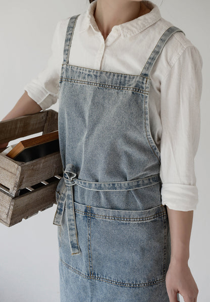 Gohobi Heavy-Duty Cotton Canvas Denim Apron