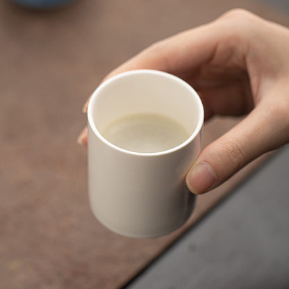 Gohobi White Porcelain Matcha Cup – Large Capacity Master Cup for Gongfu Tea, Home, and Office Use