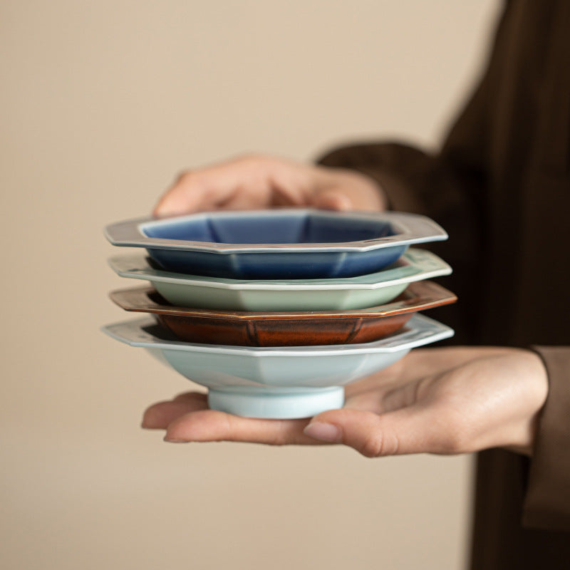 Gohobi Traditional Japanese Glazed Fruit Nuts Small Plate - Octagon 005