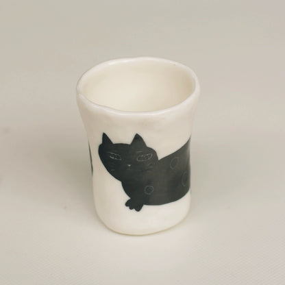 Gohobi x Little Diary Hand-Painted Cat Ceramic Coffee Cup