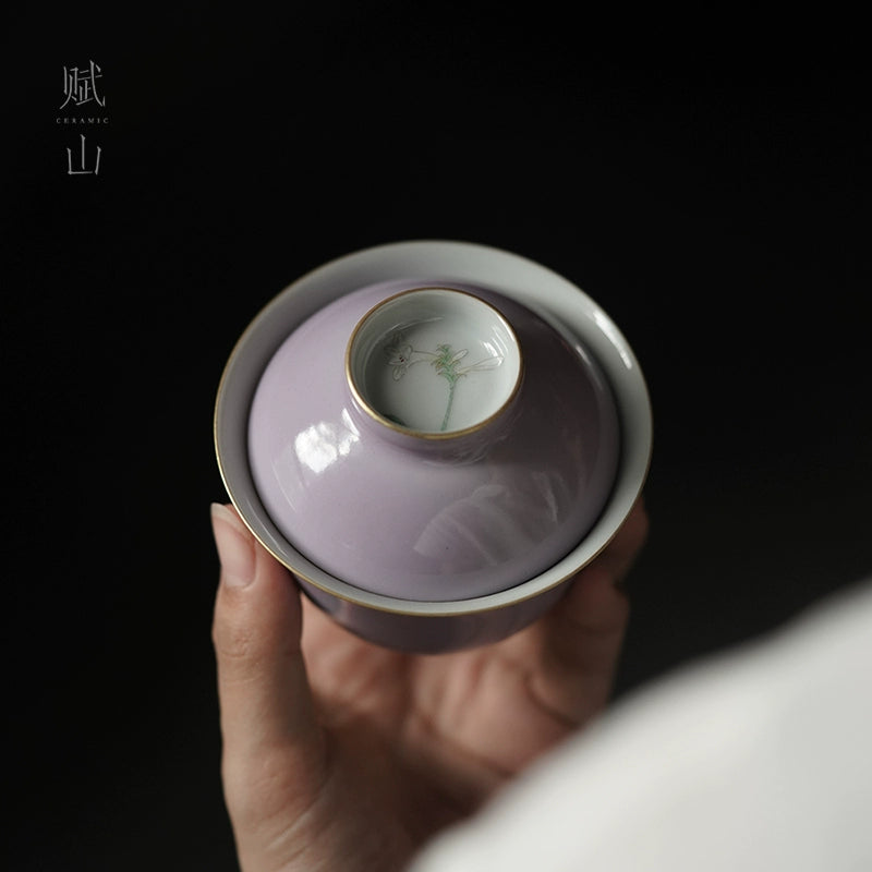 [賦山敘 x Gohobi] “Ink Bamboo & Crane” Kuikou Master Cup – Hand-Painted Jingdezhen Ceramic Tasting Cup