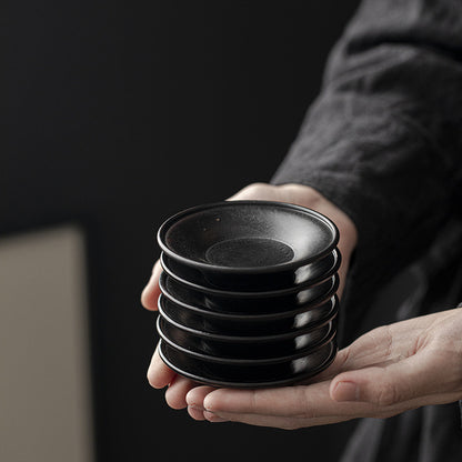 Gohobi Black Walnut Wood Tea Coaster – Round Solid Wood Tea Cup Holder