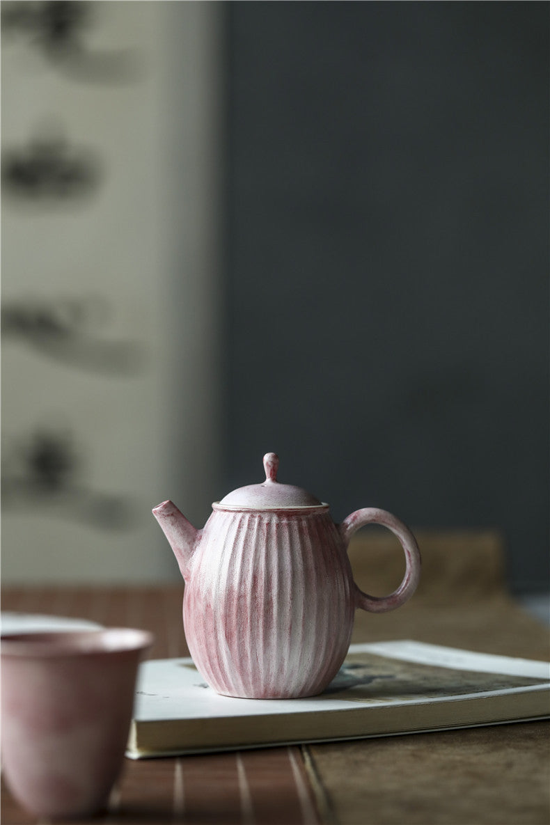 Gohobi Handmade Pink Paint Teapot