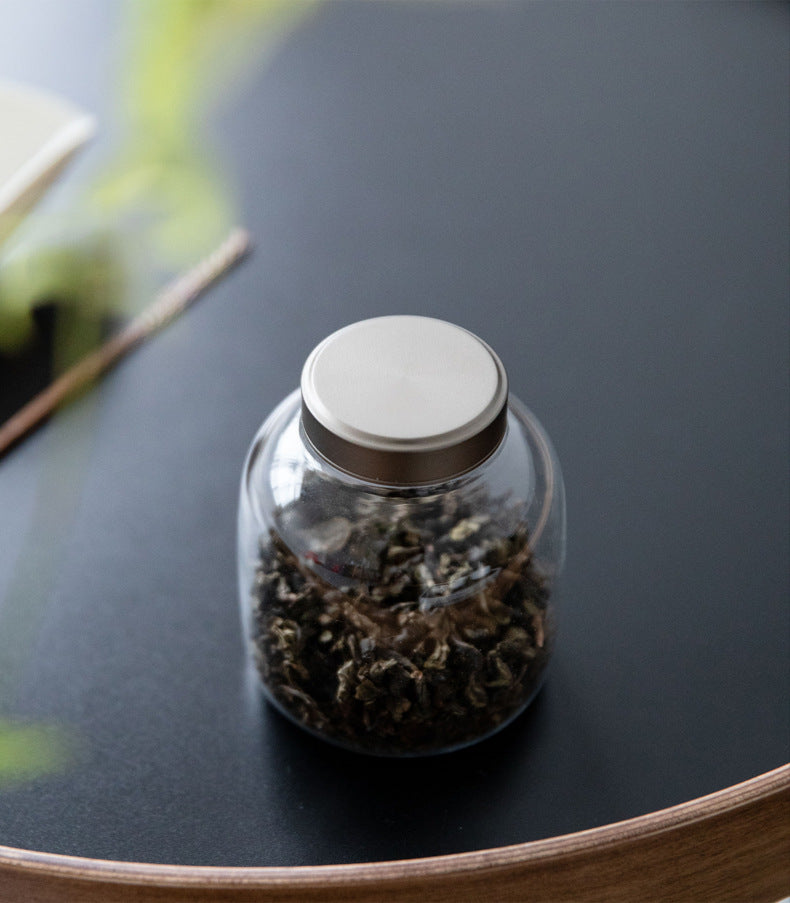 Gohobi Household Glass Tea Storage Jar