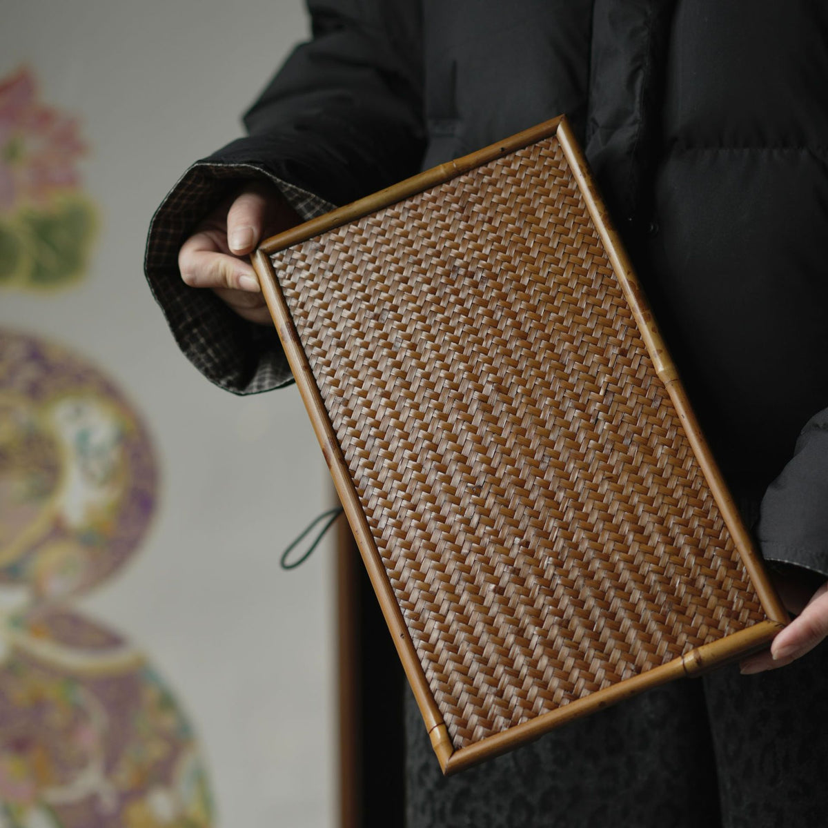 Gohobi Woven Bamboo Gongfu Tea Tray – Dry Brewing Tea Table