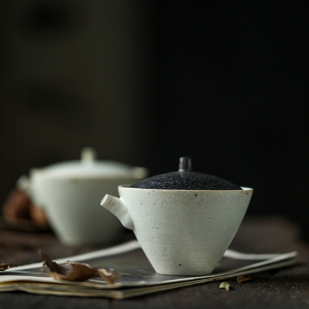 Gohobi Handmade Japanese Style Black and White Gaiwan