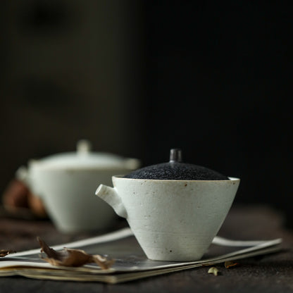 Gohobi Handmade Japanese Style Black and White Gaiwan