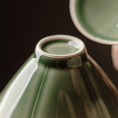 Gohobi Handmade Green and Beidge Gaiwan