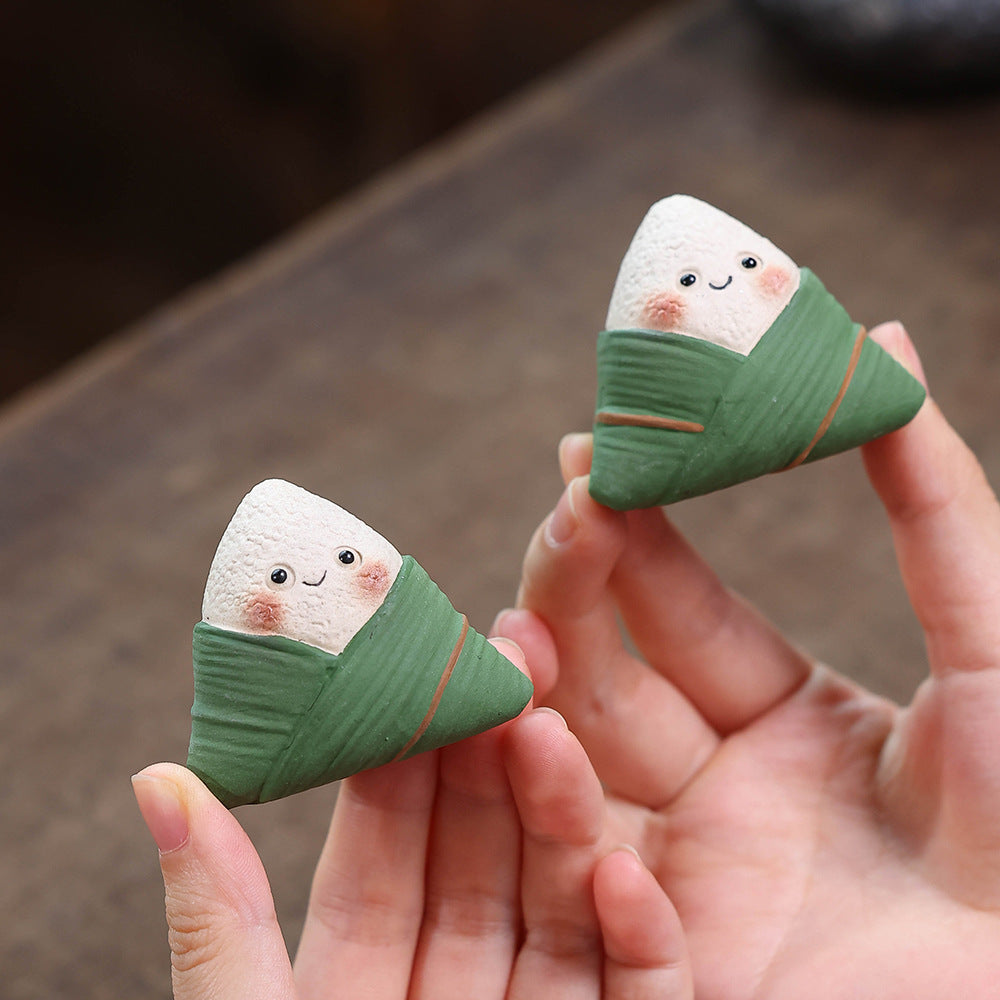 Gohobi Yixing Purple Clay Champion Zongzi Tea Pet – Dragon Boat Festival Ornament
