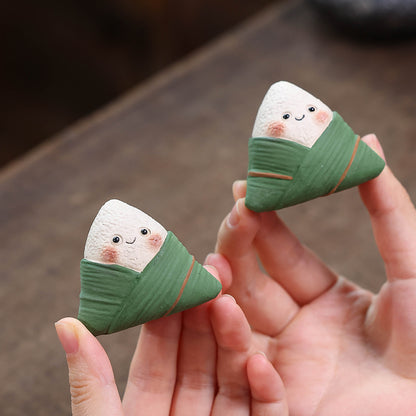 Gohobi Yixing Purple Clay Champion Zongzi Tea Pet – Dragon Boat Festival Ornament