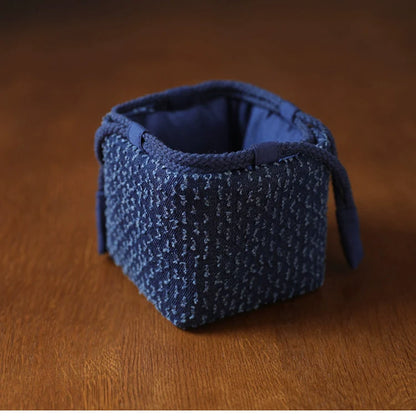 Gohobi Denim Mini Teaware Storage Travel Bag