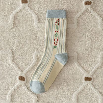 SnuggleWarm Retro Japanese Cotton Socks