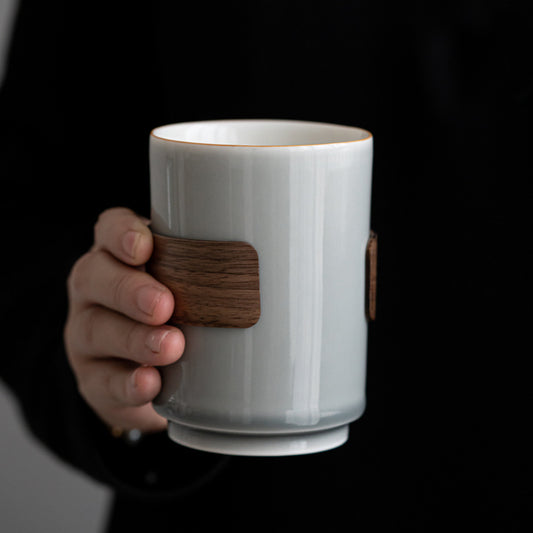 Gohobi Japanese Style Ice Grey and Green Tea Cup 001