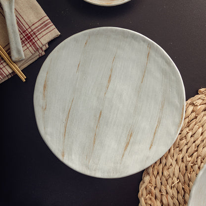 Gohobi Dill-Painted Firewood-Fired Flat Plate