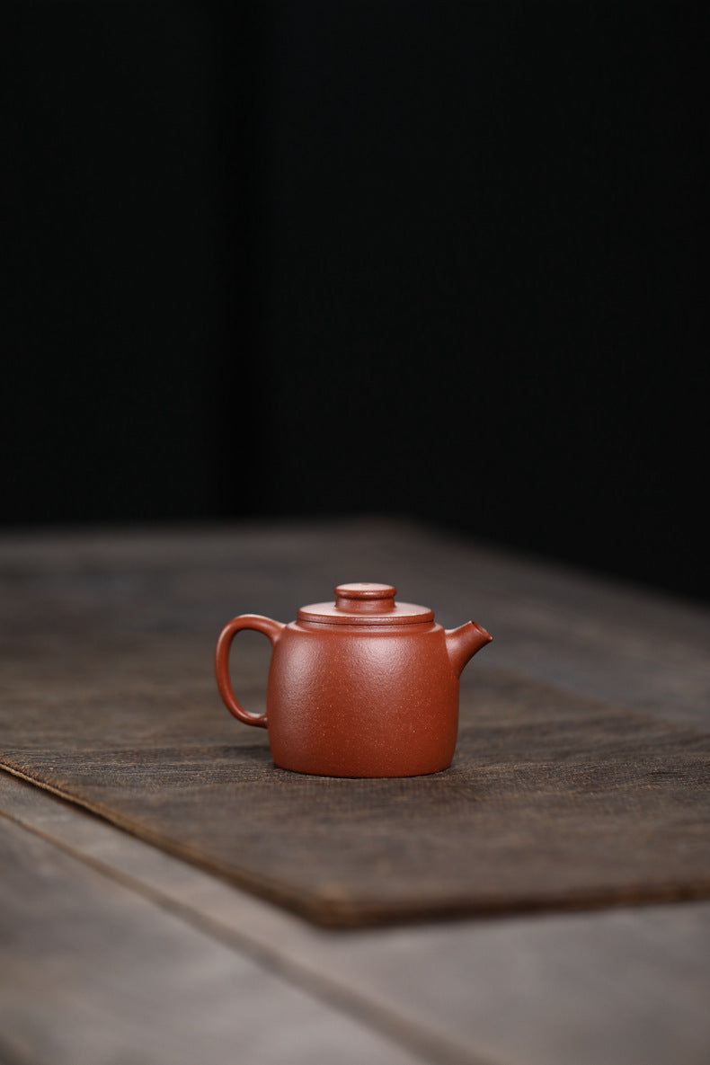 [Chingshui Tang 青水堂] Handmade Yixing Zisha Sandy Purple Clay Teapot – 100ml Handmade Jiangpo Clay Xiao Julun (Small Giant Wheel) Style Teapot, Thin-Walled Small Gongfu Teapot with Built-in Filter