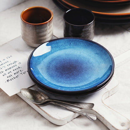 Gohobi Kiln-Change Ceramic Flat Dining Plate