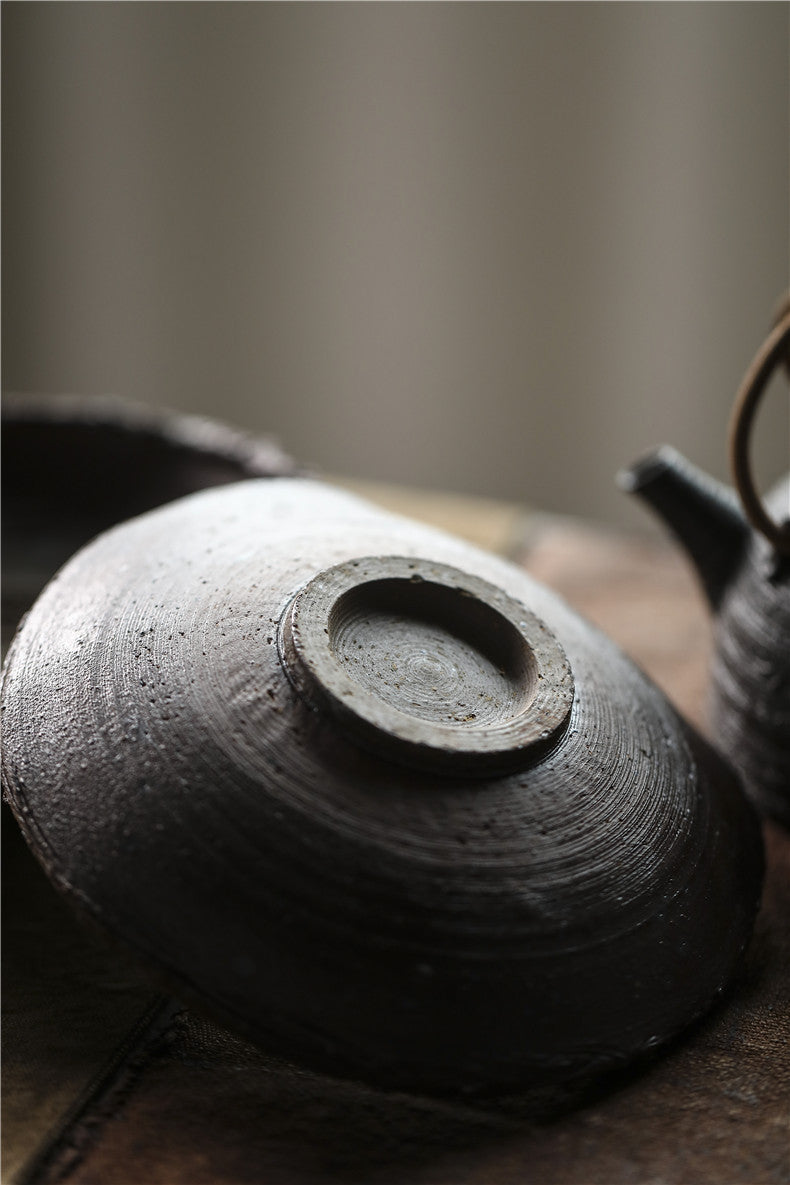 Gohobi Handmade Wabi-Sabi Serving Tray Teapot Tray Plate