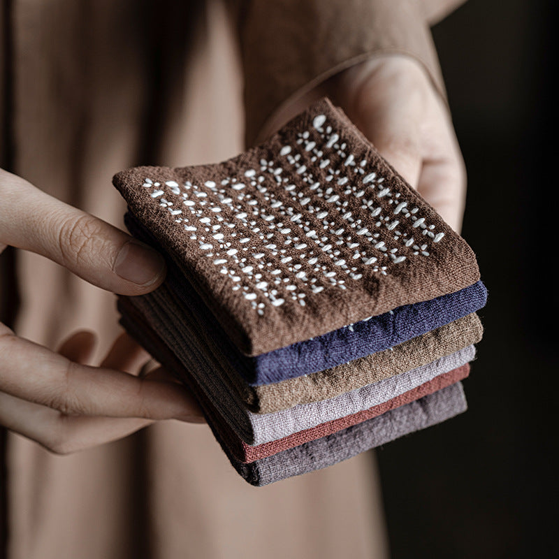 Gohobi Handmade Woven Cotton and Linen Gongfu Tea Towel