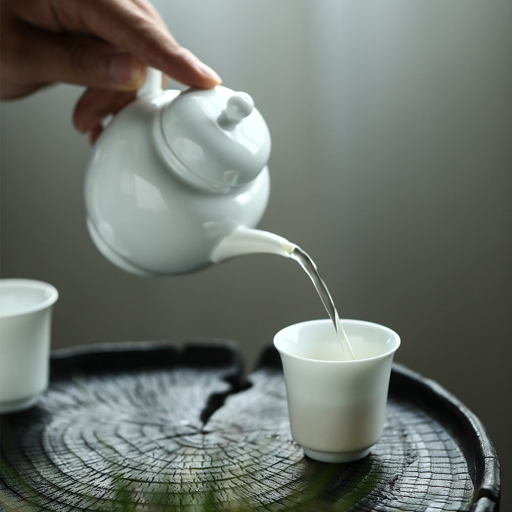 Gohobi Jingdezhen Sweet White Porcelain Teapot Set