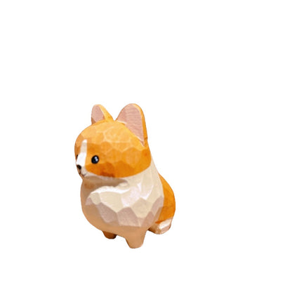 Gohobi Handcrafted Wooden Corgi Dog Ornament