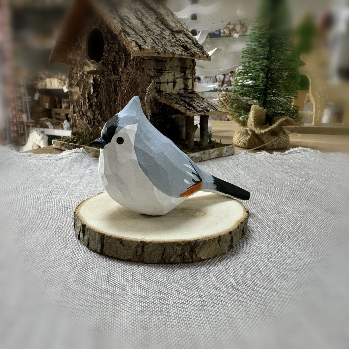 Ornement d'oiseau en bois fait main Gohobi